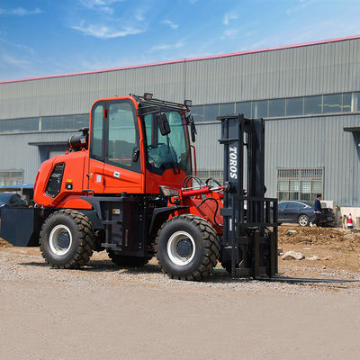 4 Wheel 5000 Lbs Small Rough Terrain Forklift Automatic Transmission