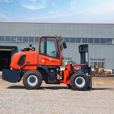 4 Wheel 5000 Lbs Small Rough Terrain Forklift Automatic Transmission