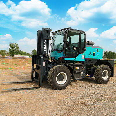 Safety 3.5 Ton Rough Terrain Forklift Powerful High Durability