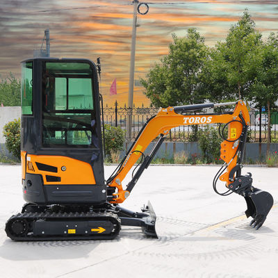 11.8KW 2600rpm 1,8 toneladas Mini Excavadora Máquina de excavación pequeña para la granja