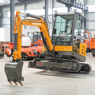 Emplazamiento de construcción Mini excavadora Toros de 3 toneladas Maquinaria de movimiento de tierra pequeña