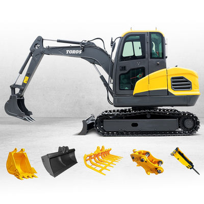Potente mini excavadora hidráulica de 1,2 toneladas con longitud de vía de 1200 mm