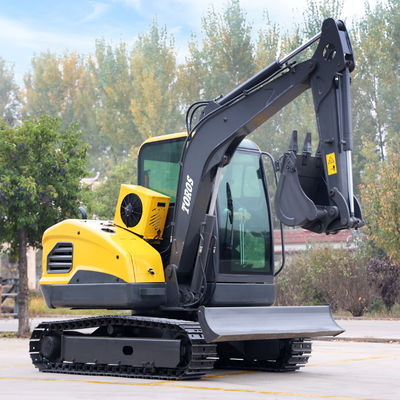 Potente mini excavadora hidráulica de 1,2 toneladas con longitud de vía de 1200 mm