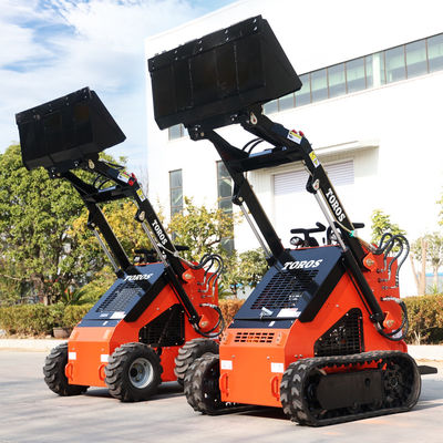 890 kg Mini Compacto Skid Steer con 0.15m2 Cubo de Alta Fuerza