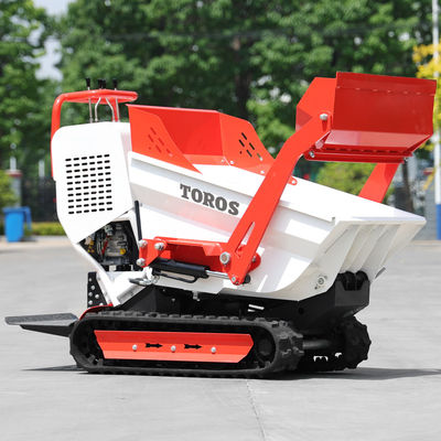 Construcción robusta Mini Crawler Dumper con neumáticos / neumáticos sólidos