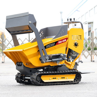 Construcción robusta Mini Crawler Dumper con neumáticos / neumáticos sólidos