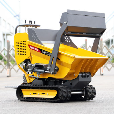 Construcción robusta Mini Crawler Dumper con neumáticos / neumáticos sólidos