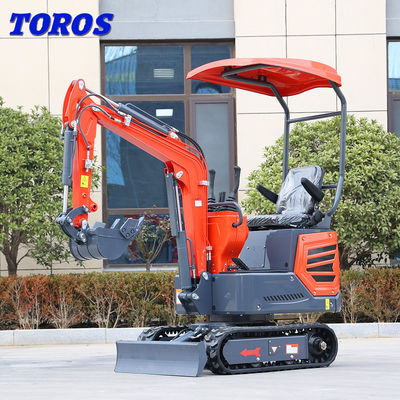 Certificación de la EPA mini Bagger Machine Small del excavador de 1,8 toneladas en espacios reducidos