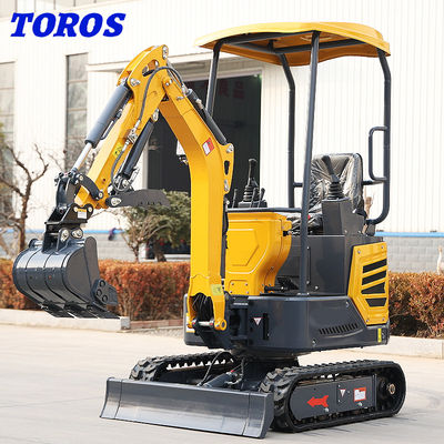 Certificación de la EPA mini Bagger Machine Small del excavador de 1,8 toneladas en espacios reducidos