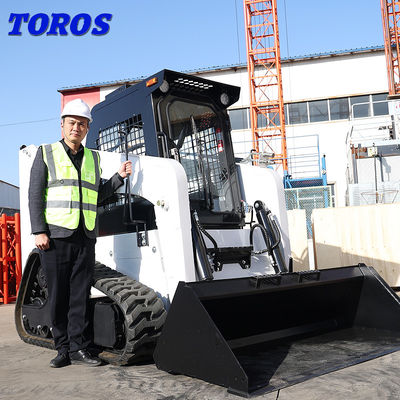 Mini cargador compacto rodado hidráulico de 1 tonelada para el alto rendimiento de las obras viales