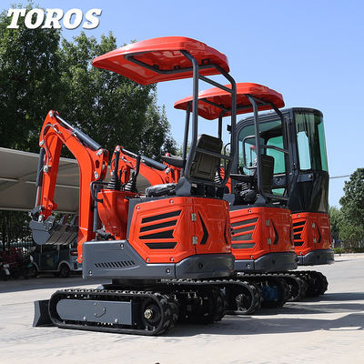 Trabajos municipales mini excavadora hidráulica diesel con altura máxima de excavación 2490 mm