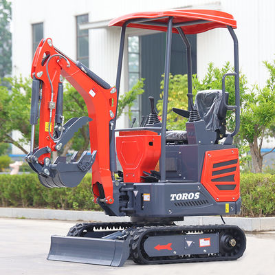 Miniexcavadora municipal de una tonelada con oruga de 180 mm