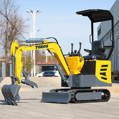 Mini excavadora multifunción Toros de 1 tonelada Micro Excavadora con motor Koop