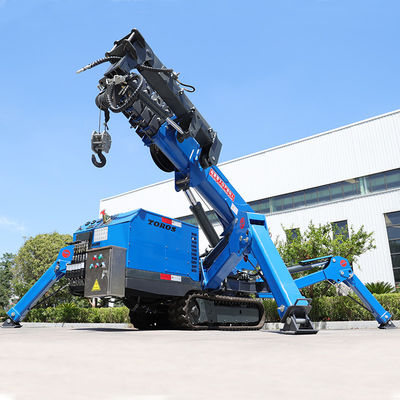 Distancia de 16.8m TOROS Tracked Spider Crane para ingeniería de espacio estrecho