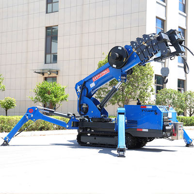 Distancia de 16.8m TOROS Tracked Spider Crane para ingeniería de espacio estrecho