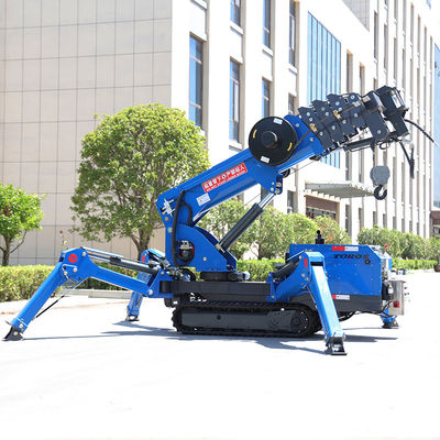 Distancia de 16.8m TOROS Tracked Spider Crane para ingeniería de espacio estrecho