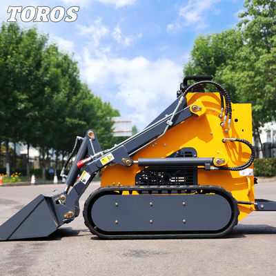Minicargador compacto de construcción de motor diésel con accesorios