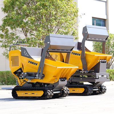 Jardinería 500 kg Tracked Dumper Pequeña escala Bajo ruido