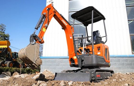 Mini excavadora con un peso de 1600 kg, motor Kubota